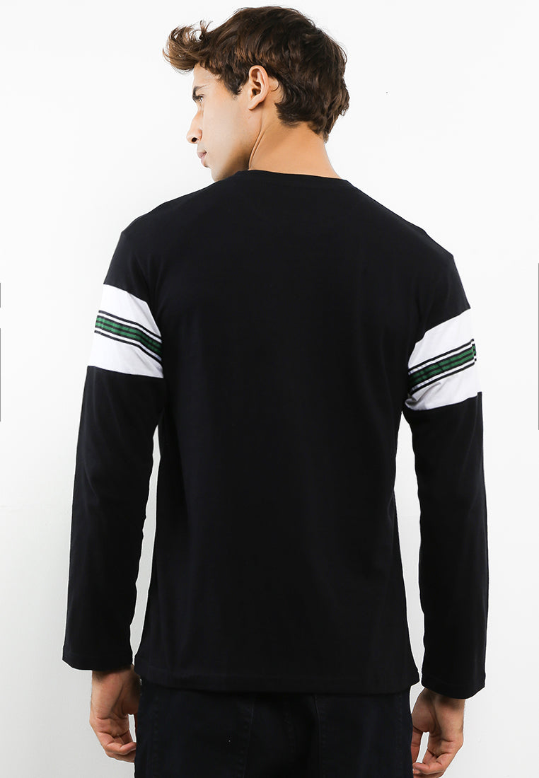 Ryusei Tshirt Shirakawa Long Sleeve Stripe Green - Ryusei