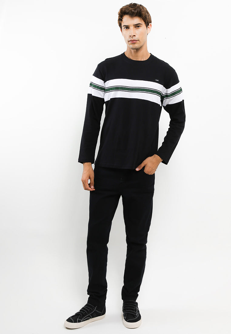 Ryusei Tshirt Shirakawa Long Sleeve Stripe Green - Ryusei