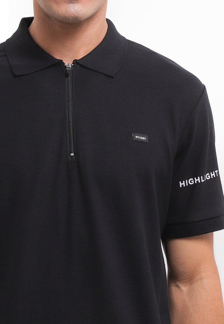 Ryusei Polo Pria Aviation Black - Ryusei