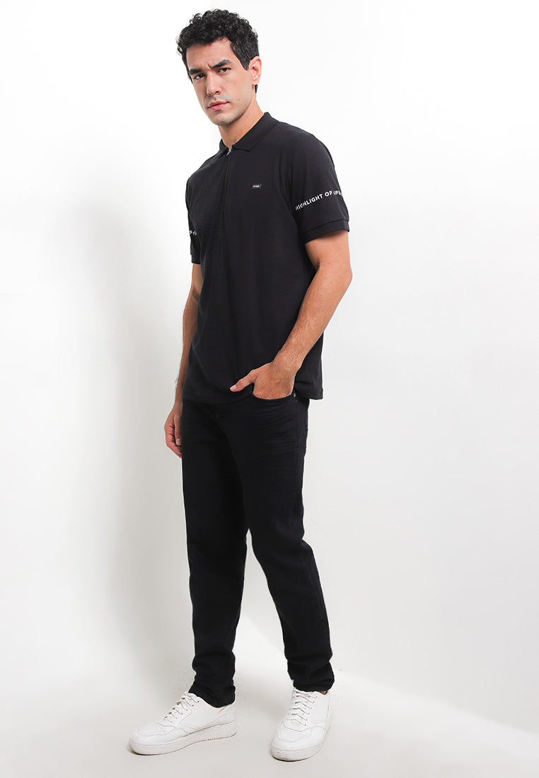 Ryusei Polo Pria Aviation Black - Ryusei