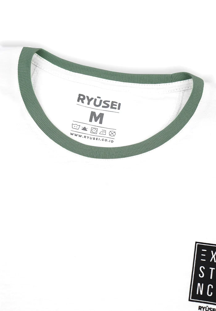 Ryusei Tshirt Existence Stripe Mint Green - Ryusei