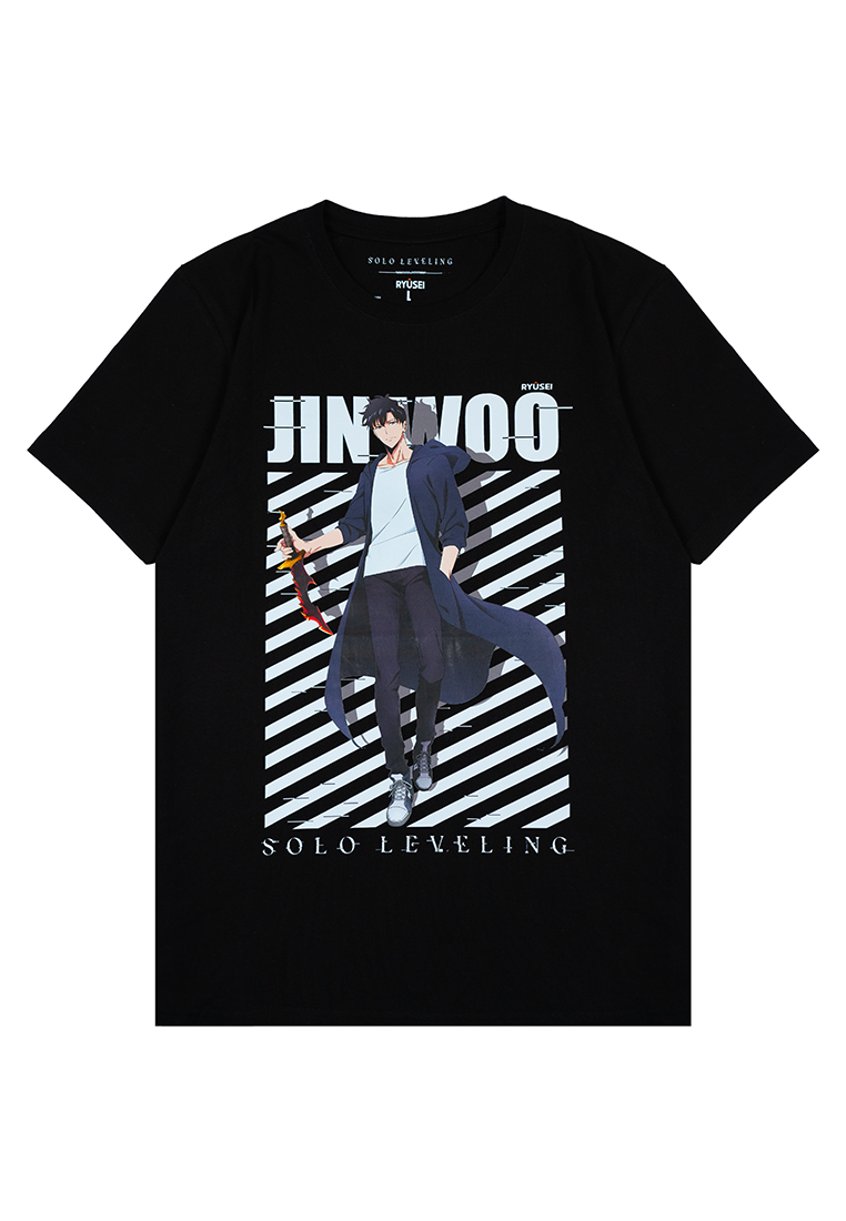 Ryusei x Solo Leveling | Tshirt Sung Jinwoo Black