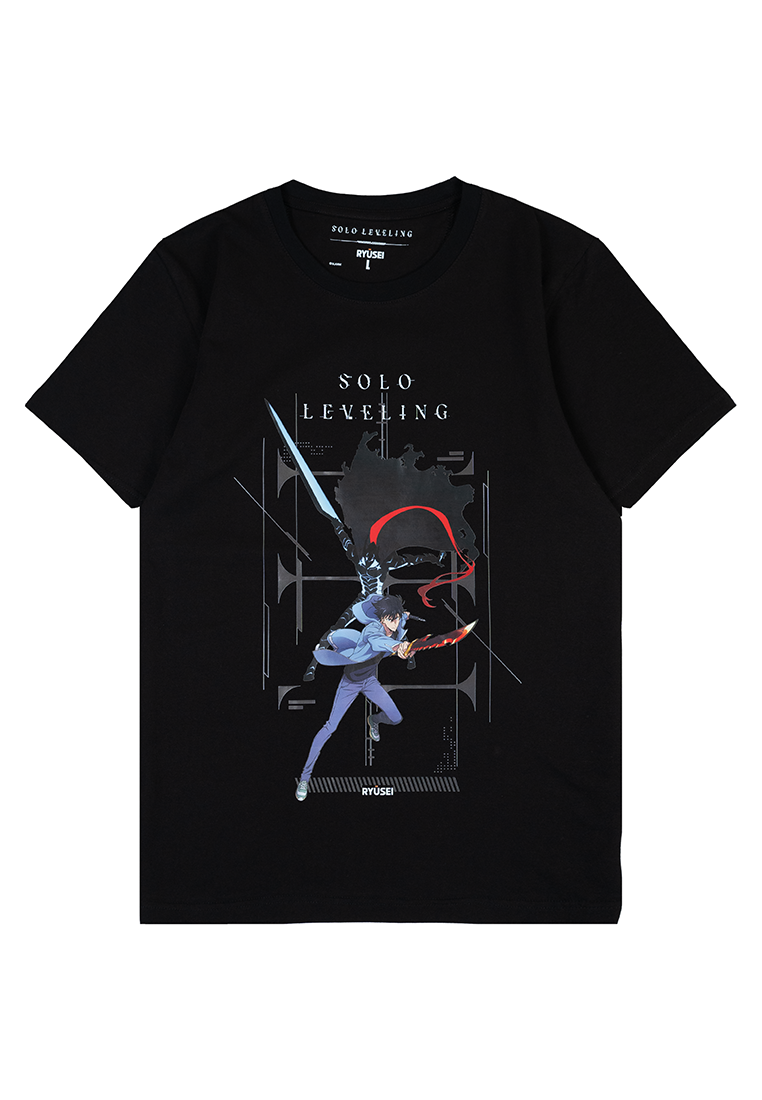 Ryusei x Solo Leveling | Tshirt Jinwoo Dagger Black