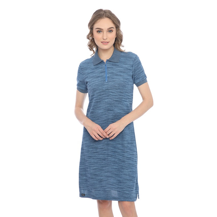 Ryusei Polo Dress Yuna Two Tone Blue