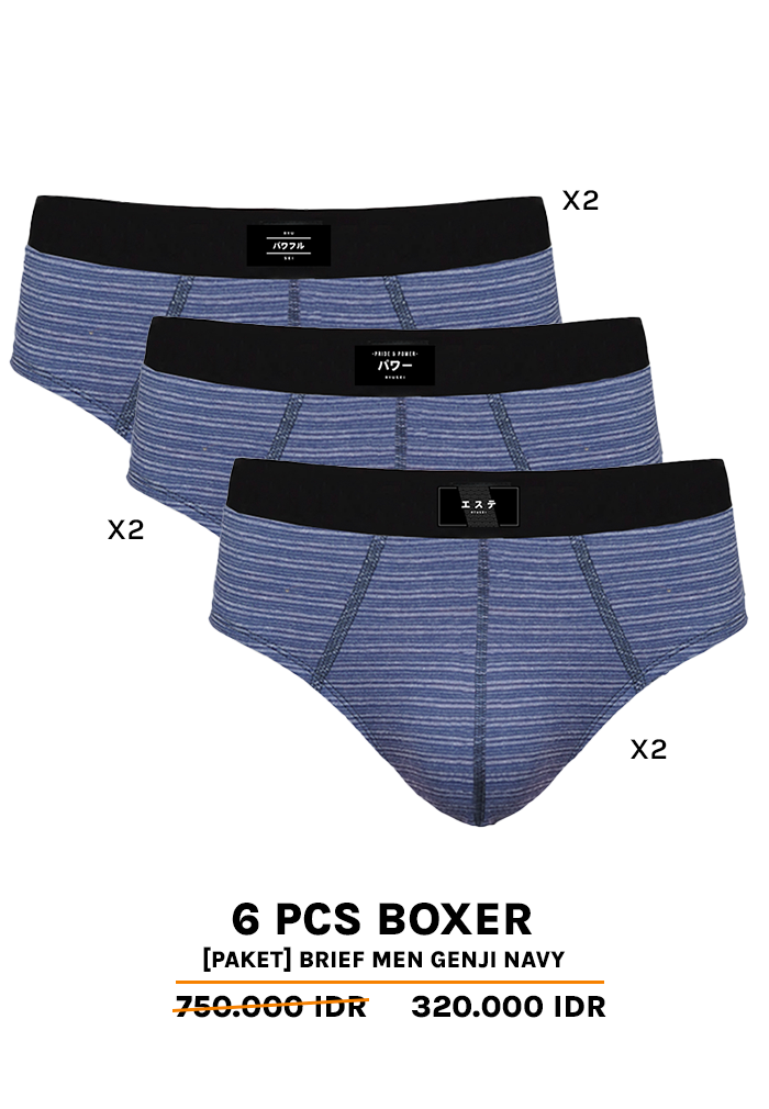 [ PAKET ] Brief Ryusei Genji Navy (6Pcs) - Ryusei