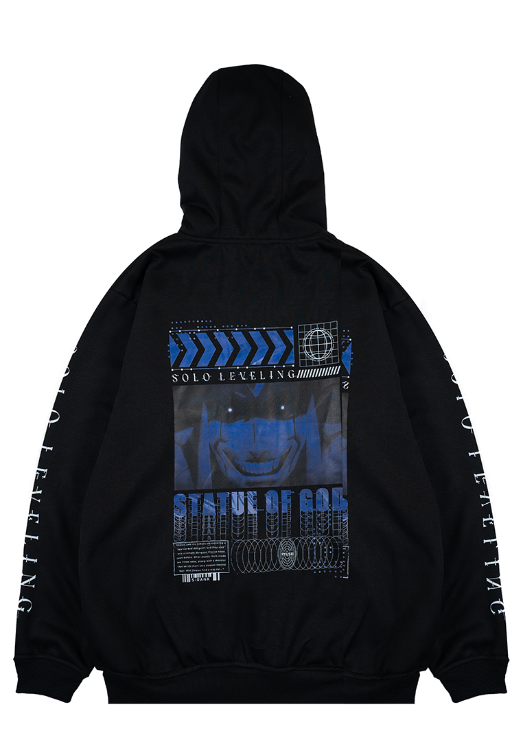 Ryusei x Solo Leveling | Hoodie Zipper Dungeon SOG Black