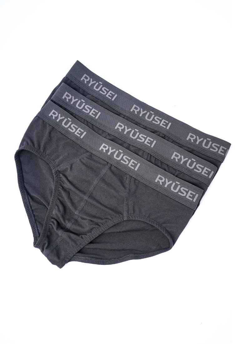 Ryusei Brief Kuro Black - Celana Dalam Pria Segitiga