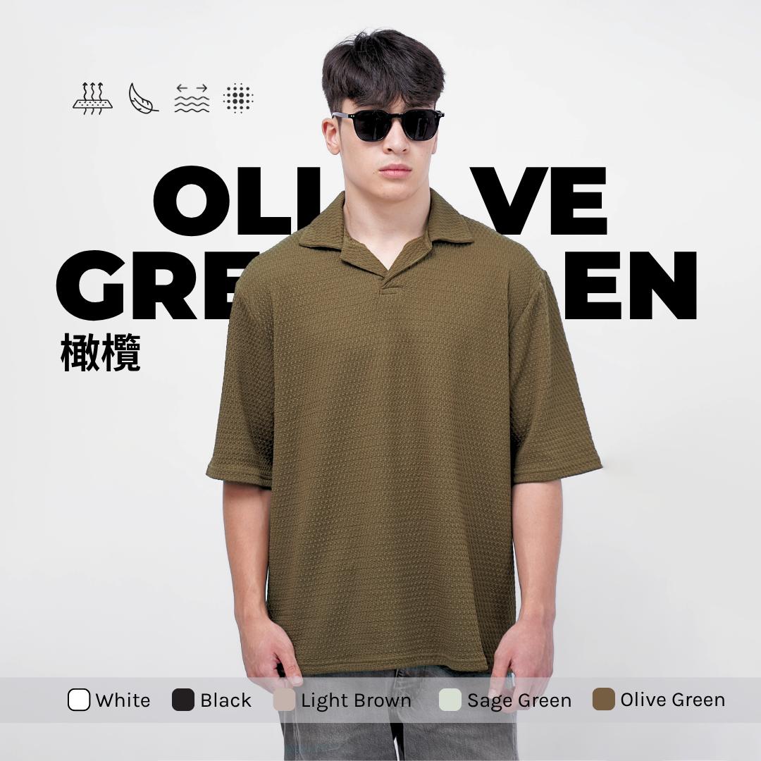 Ryusei Polo Pria Oversize SORA Knit - Polo Knit Kasual Harian