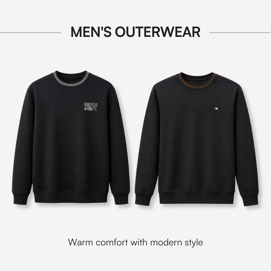 Ryusei Sweater Pria Premium Basic Black