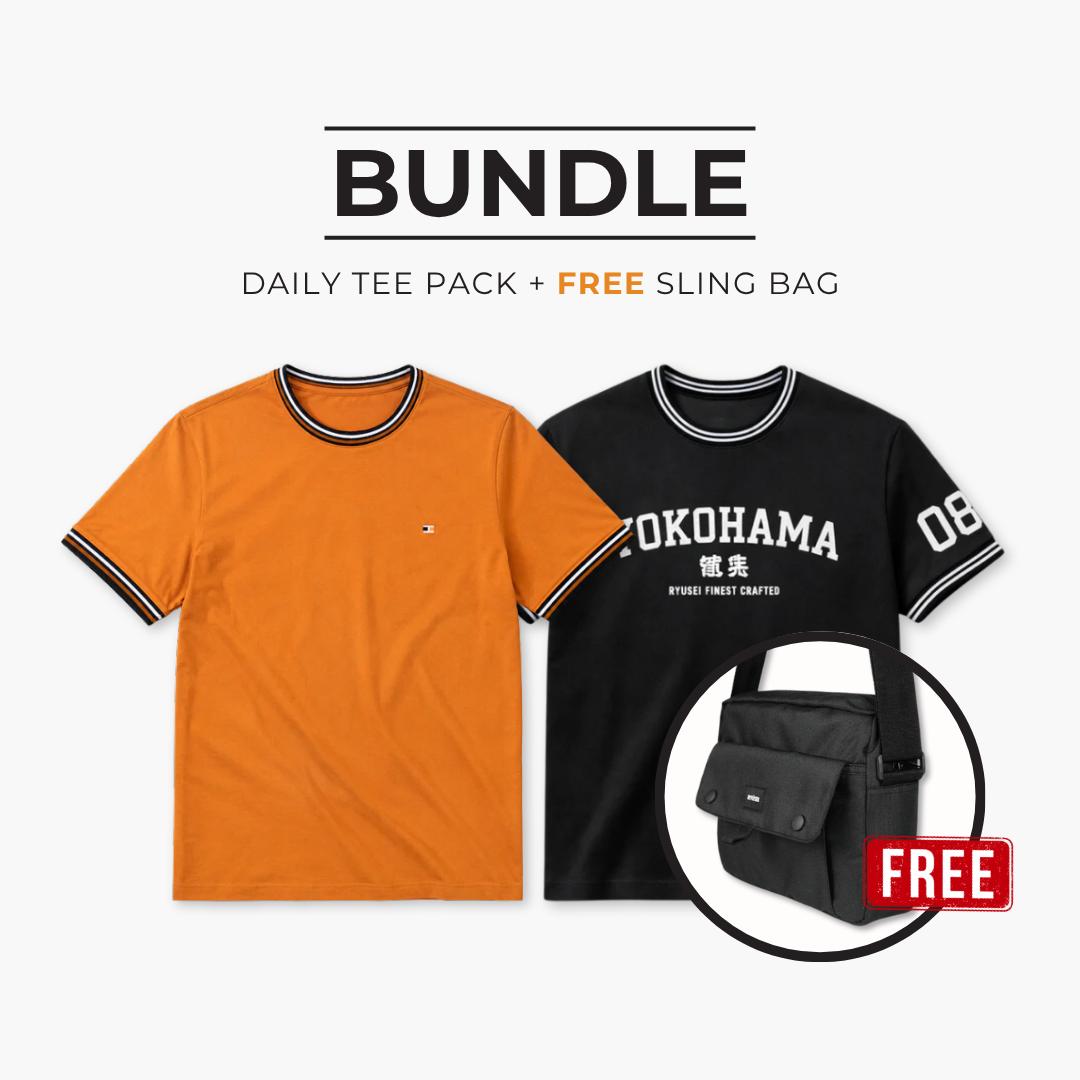 [Bundle] Daily Tee Pack + FREE Sling Bag