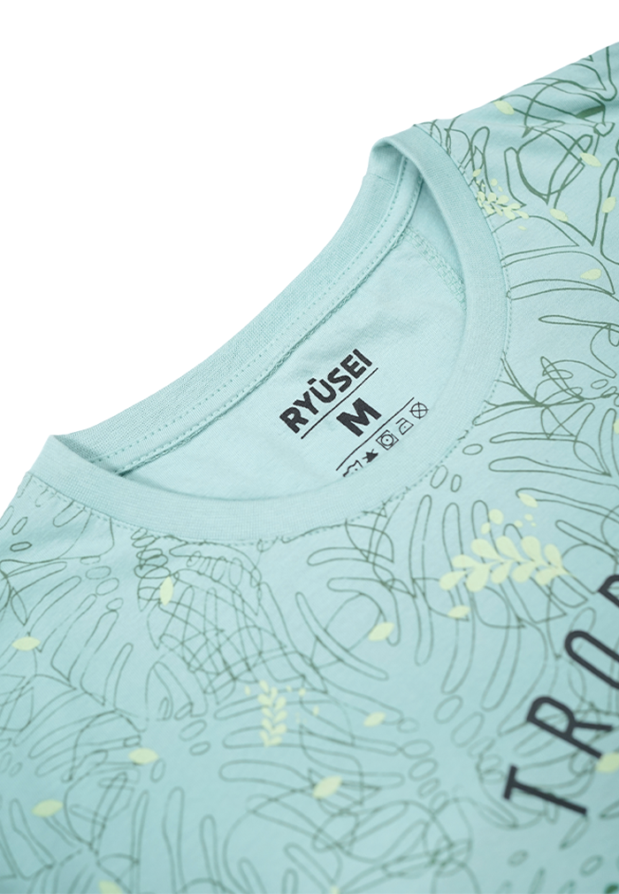 Ryusei Tshirt Tropical FP Mint Green - Ryusei T shirt