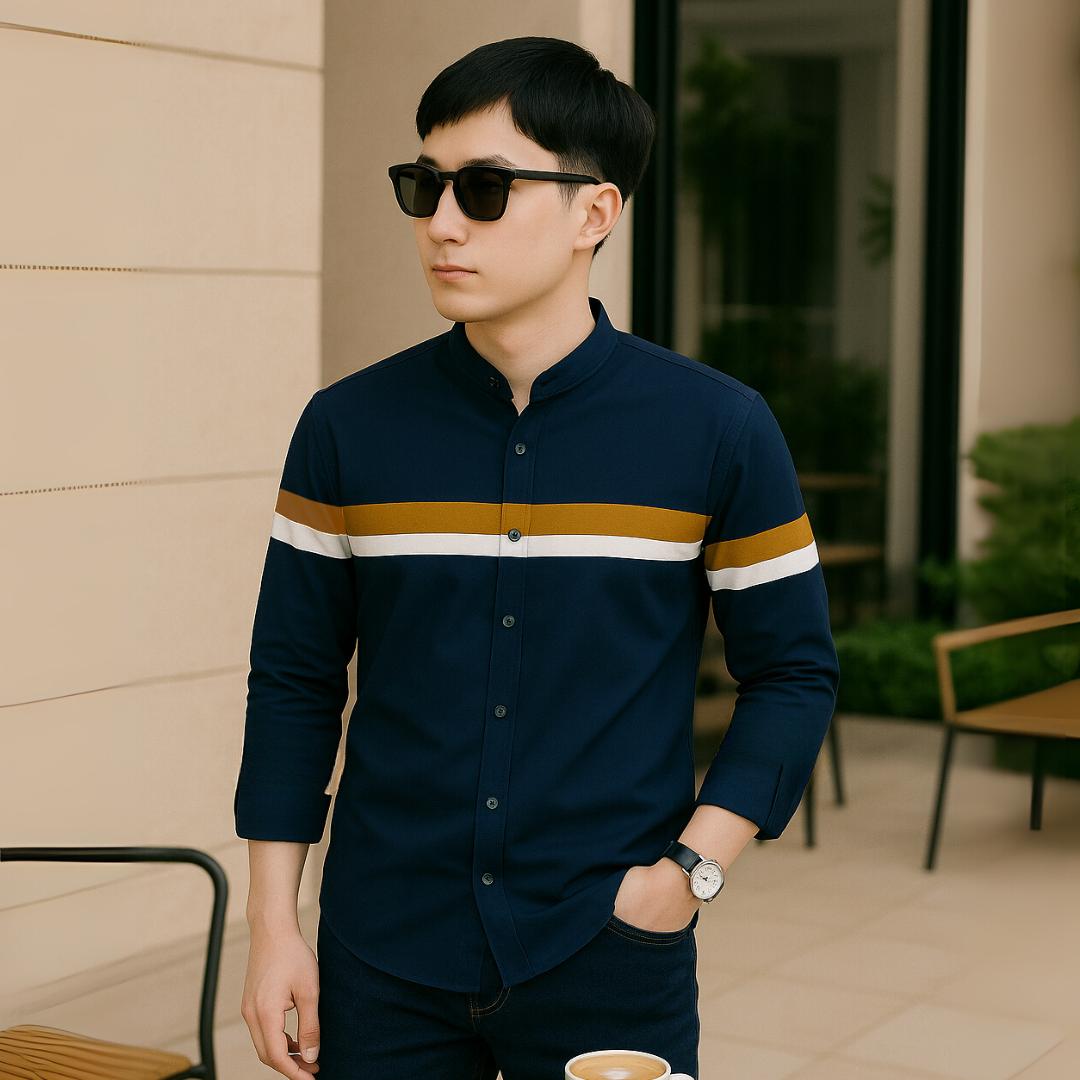 Ryusei Kemeja Atsuya Long Sleeve Navy