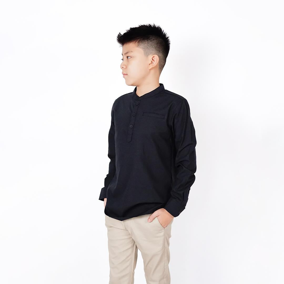 Ryusei Shirt Kids Nakayama Black