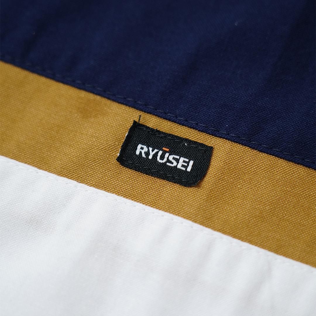 Ryusei Kemeja Kerah Koko Lengan Pendek Maiko CMB White