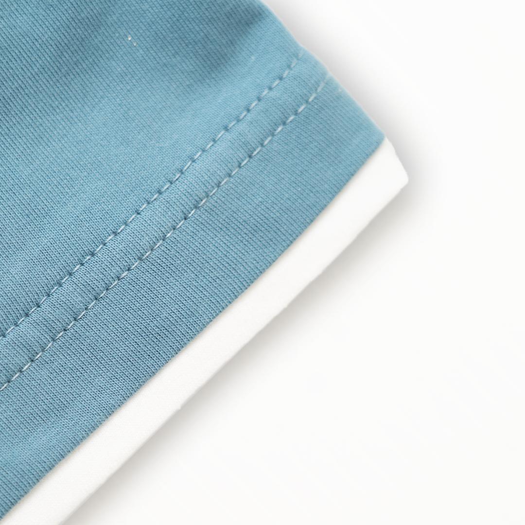 Ryusei Kaos Pria Boxy Oversize Fukui Smoke Blue