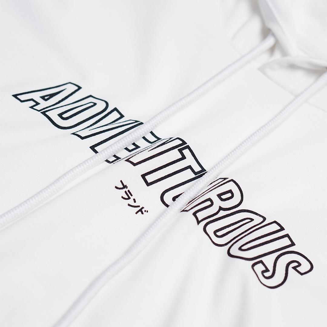Ryusei Sweater Hoodie Pria Adventurous White