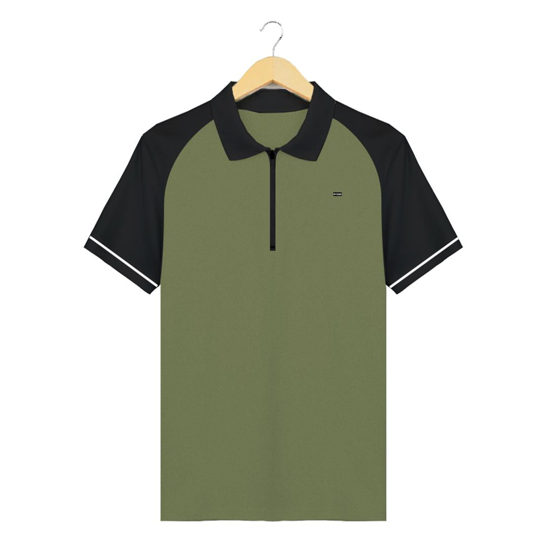 Ryusei Polo Pria Kazushi Army Green