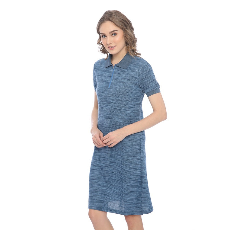 Ryusei Polo Dress Yuna Two Tone Blue