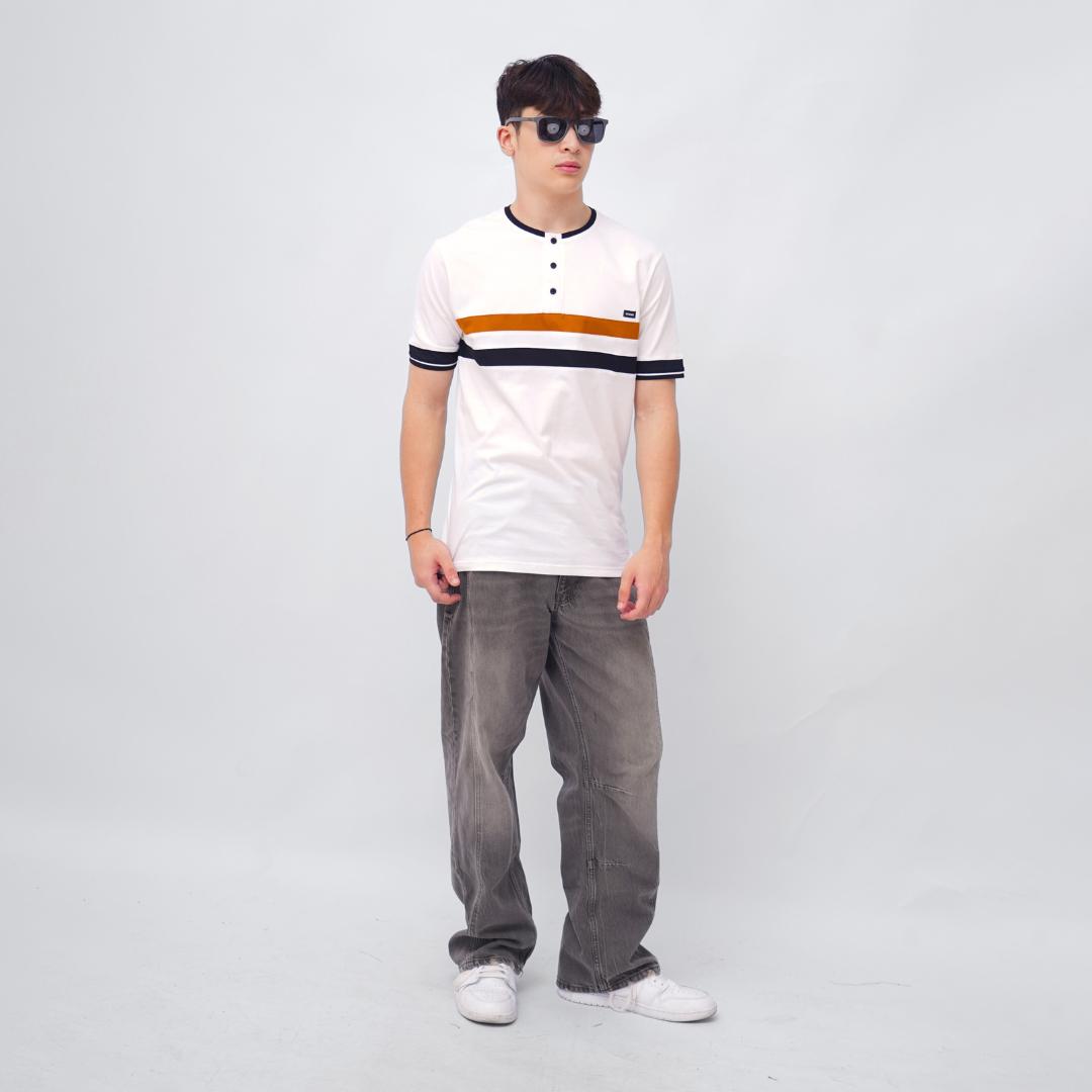 Ryusei Tshirt Takatsuki Button White