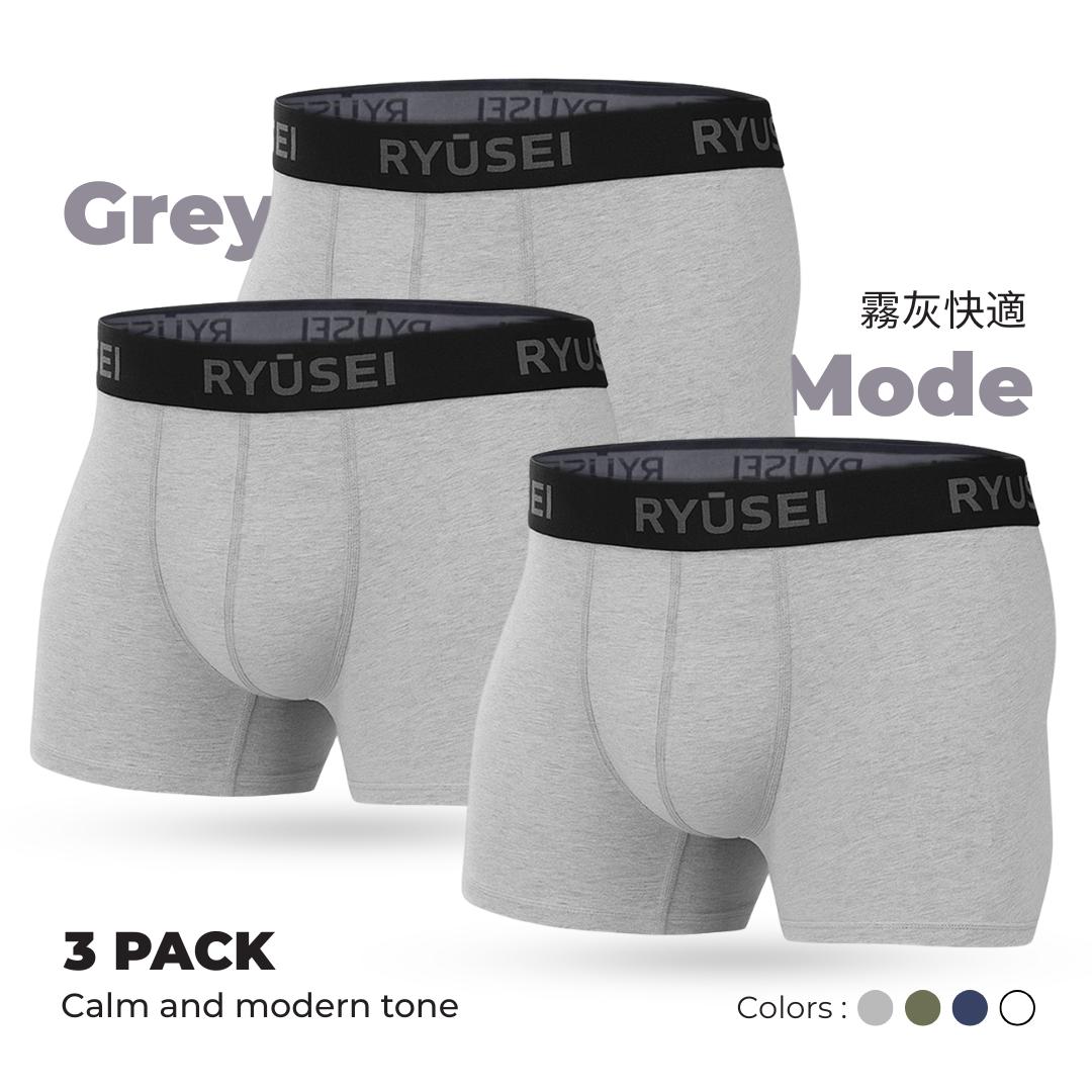 Ryusei Celana Dalam Pria Boxer Haruki 3pcs | Pilihan Warna Netral Premium
