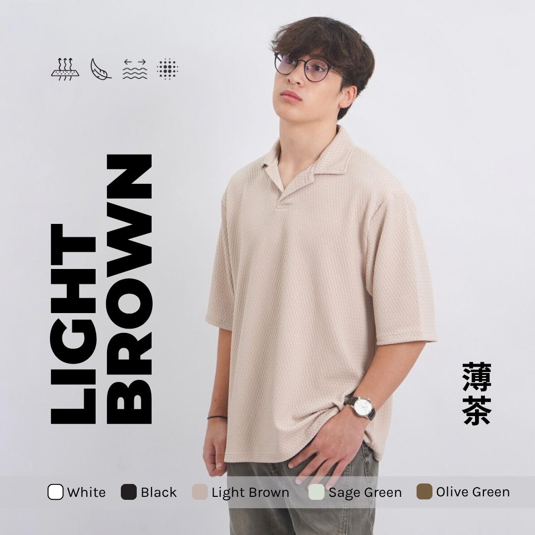 Ryusei Polo Pria Oversize SORA Knit - Polo Knit Kasual Harian