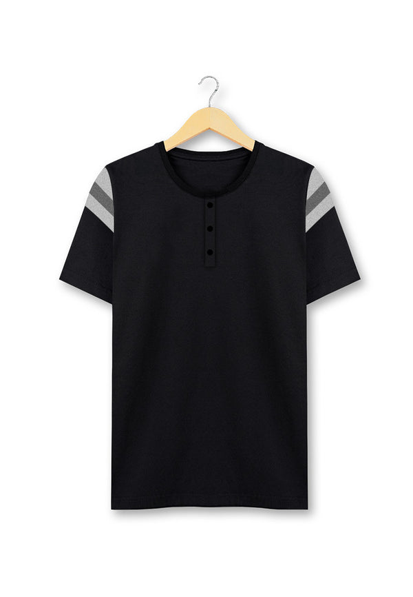 Ryusei Tshirt Yamanashi Button CMB Black