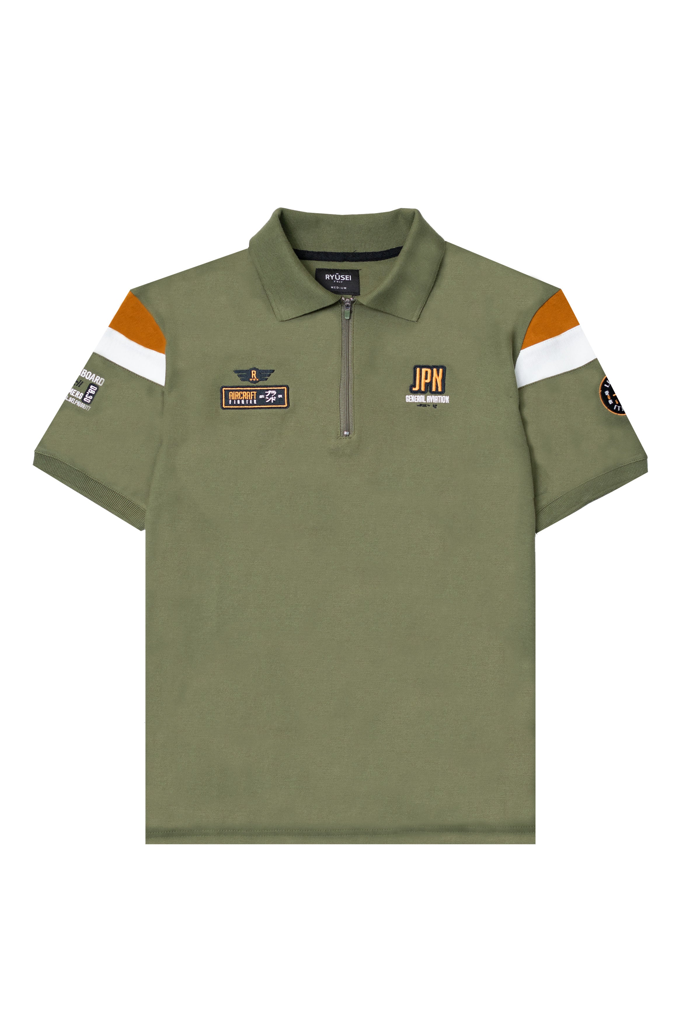 Ryusei Polo Pria Jpn Aviation Army Green