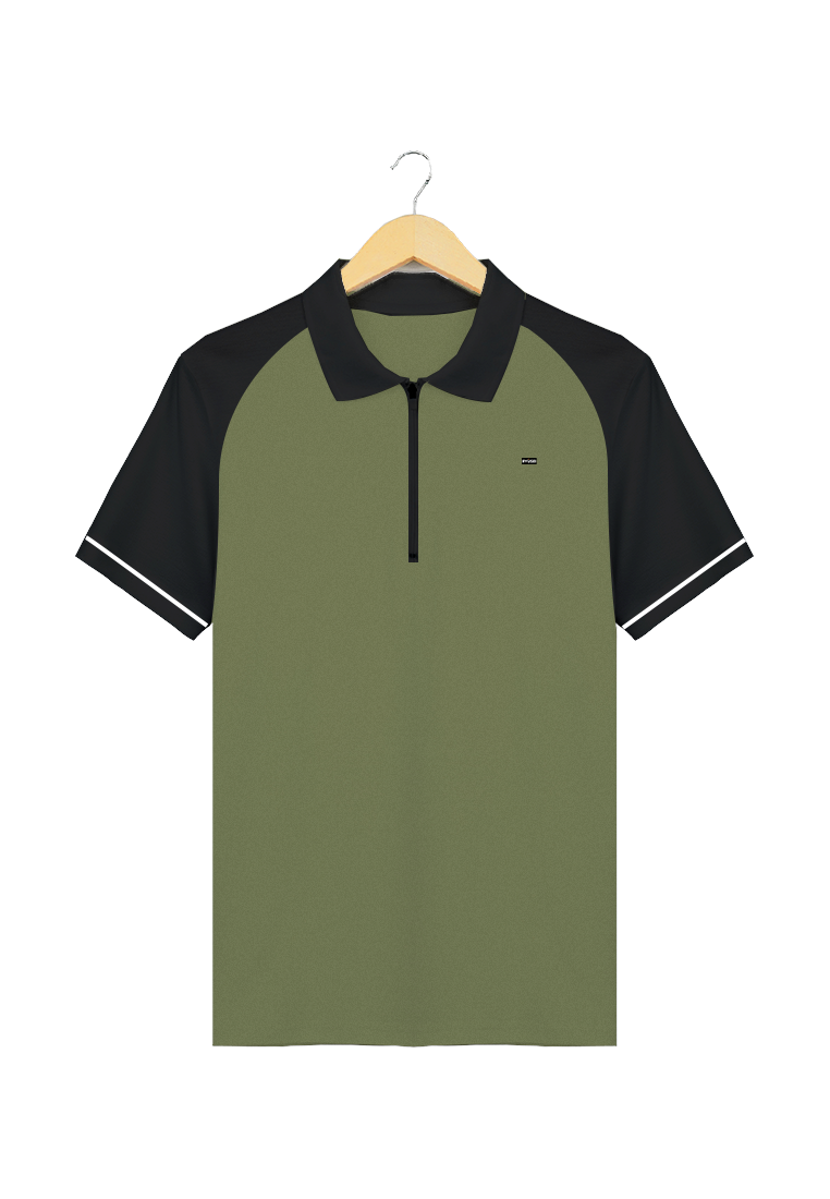 Ryusei Polo Pria Kazushi Army Green