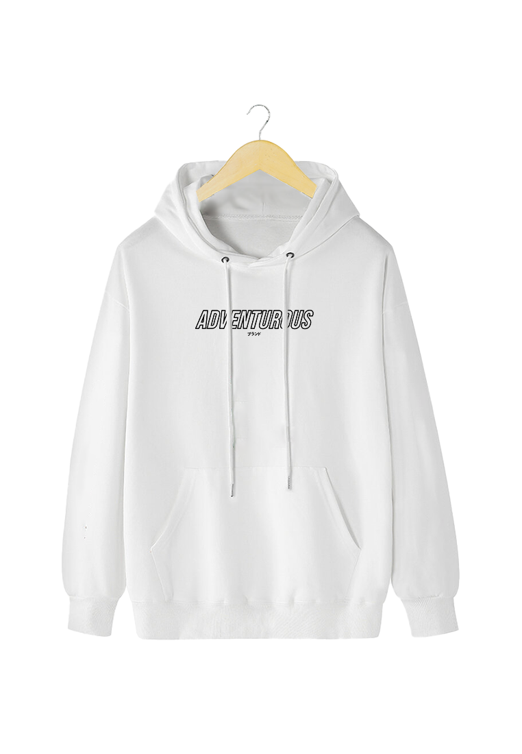 Ryusei Sweater Hoodie Pria Adventurous White