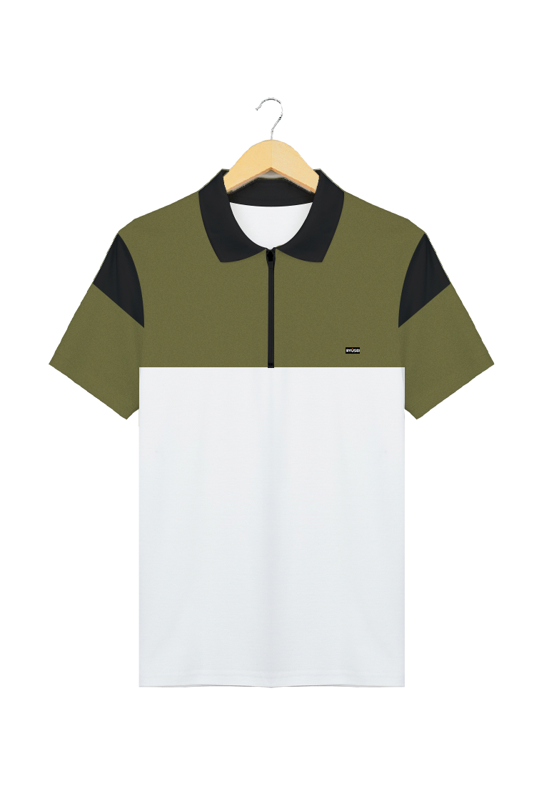 Ryusei Polo Pria Sagahara Army Green