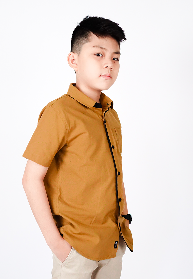 Ryusei Shirt kids Atsugawa Brown - Ryusei