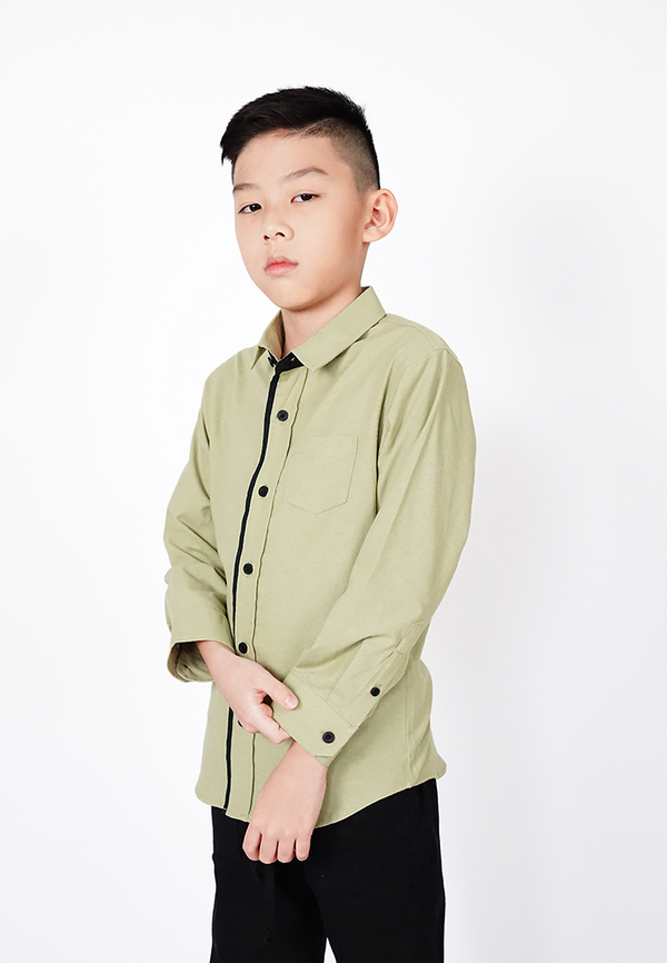 Ryusei Shirt kids Akazaki Long Slevee Mint Green