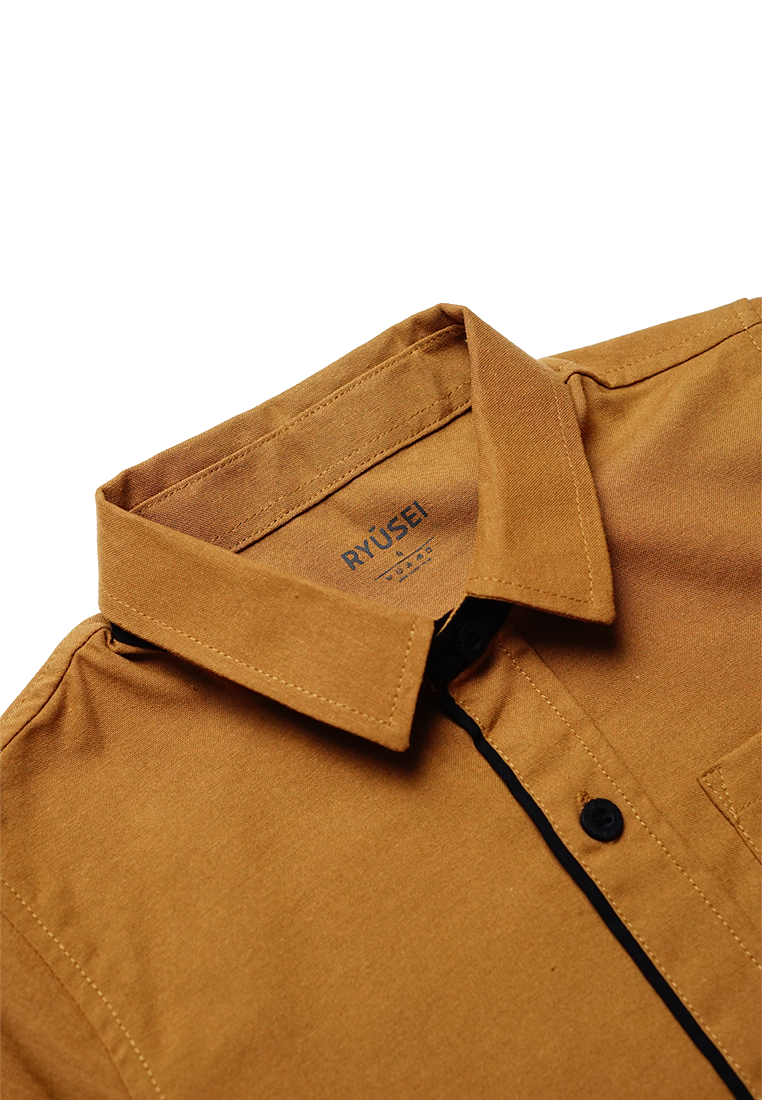 Ryusei Shirt kids Atsugawa Brown - Ryusei