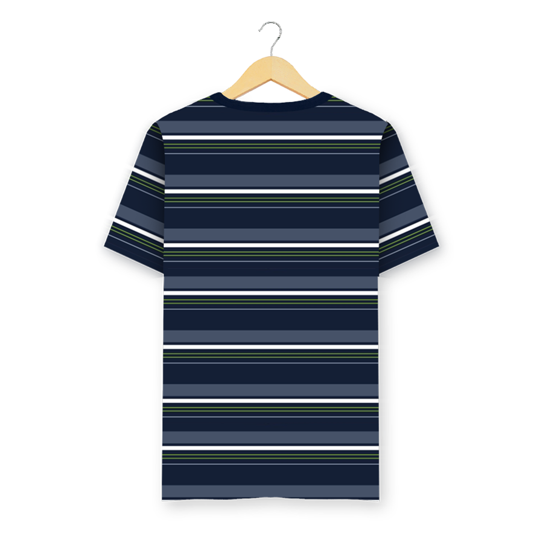 Ryusei Kaos Pria Nagamasa Stripe Navy