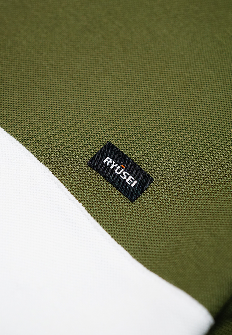 Ryusei Polo Pria Sagahara Army Green