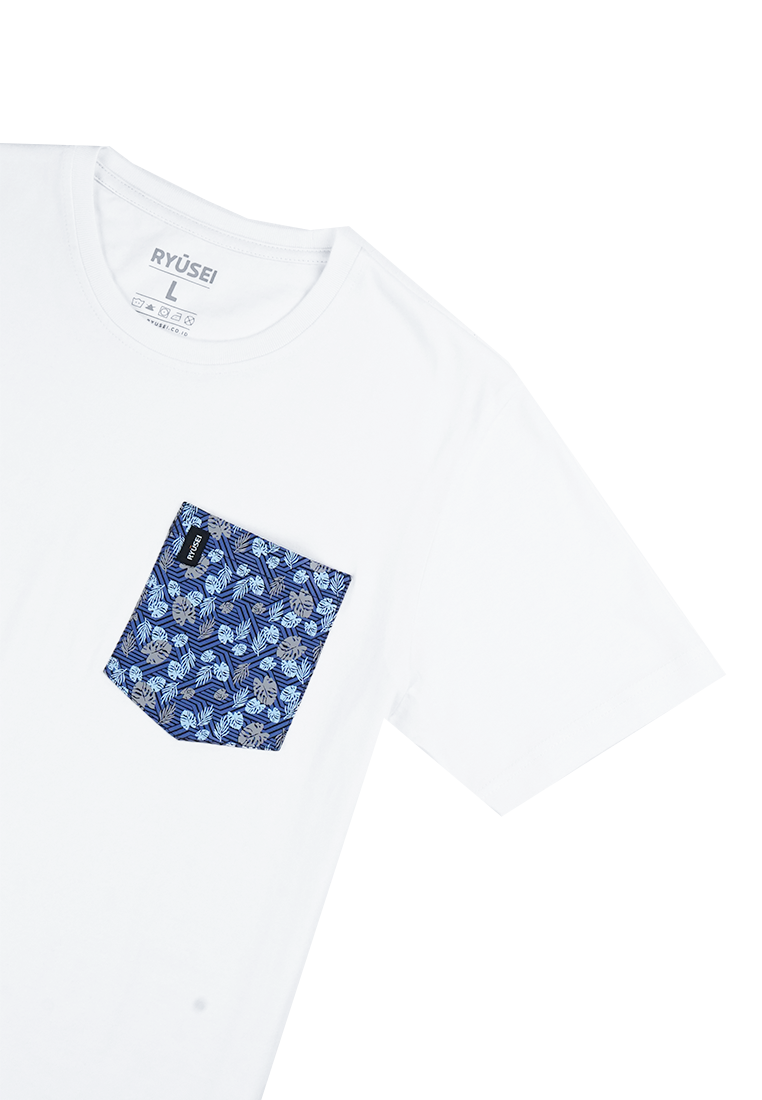 Ryusei T-shirt komura pocket white - Ryusei