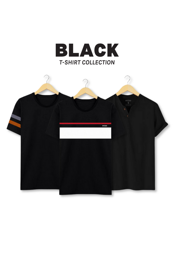 [BUNDLE] BUY 1 GET 3 | Black Tshirt Collection