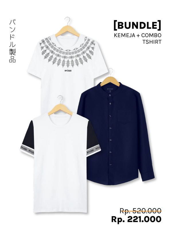 [BUNDLE] Kemeja + Combo Tshirt
