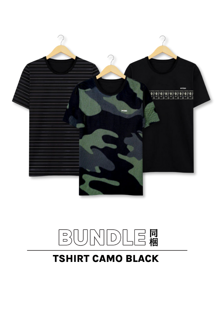 [BUNDLE] Tshirt Camo Black