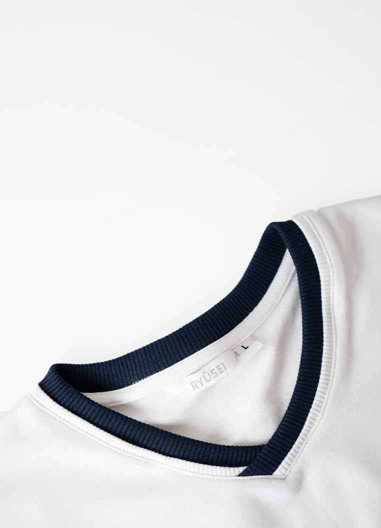 Ryusei Kaos Pria Boxy Oversize Base White