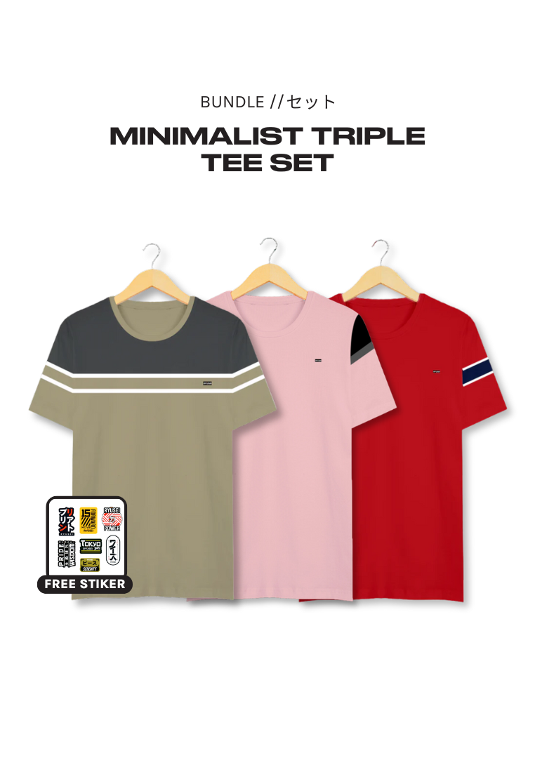 [Bundle] Minimalist Triple Tee Set