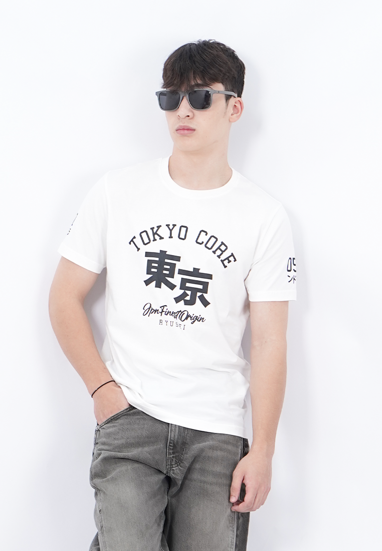 Ryusei Kaos Pria Tokyo White