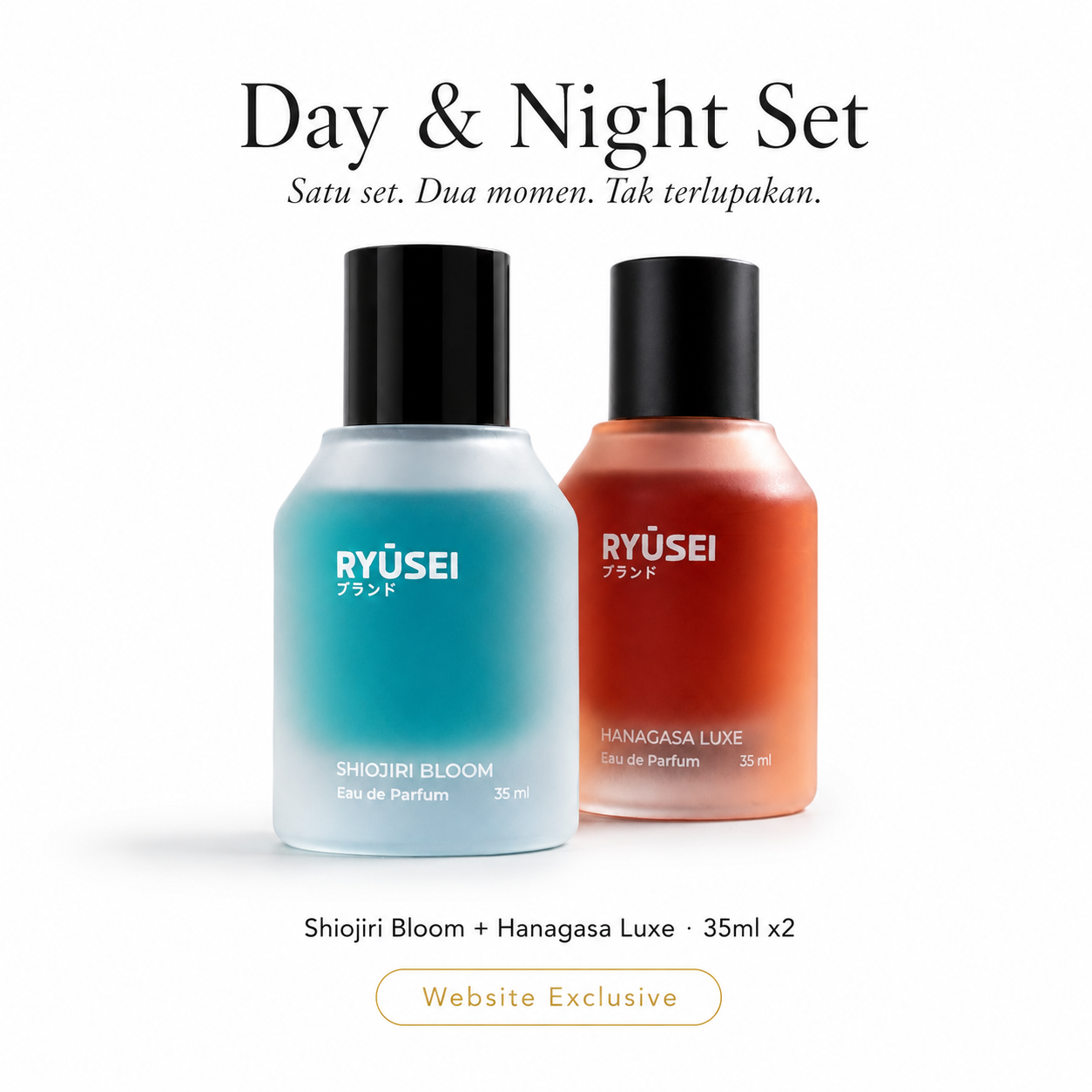 [Bundle] Ryusei Day & Night Set - Eau de Parfum 35ml x2 - Parfum Pria Siang & Malam
