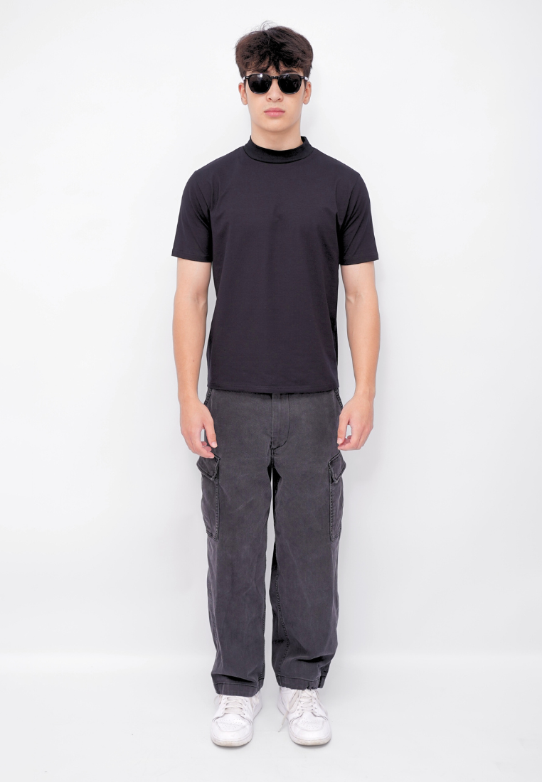 Ryusei Fitted Tee High Neck Neo Flex - Kaos Pria High Neck Slim Fit Premium