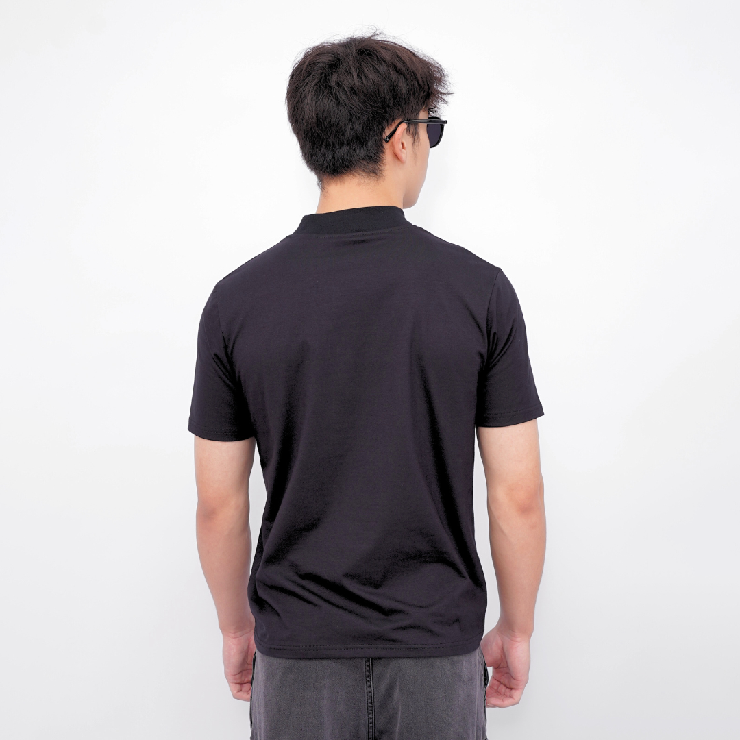 Ryusei Fitted Tee High Neck Neo Flex - Kaos Pria High Neck Slim Fit Premium