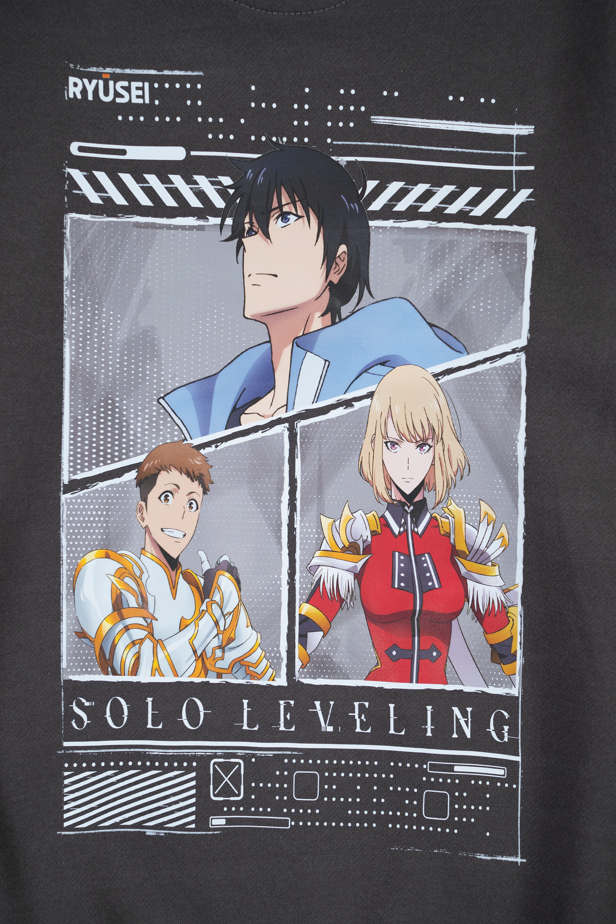 Ryusei x Solo Leveling | Hoodie  Hunter Solo Leveling Dark Grey