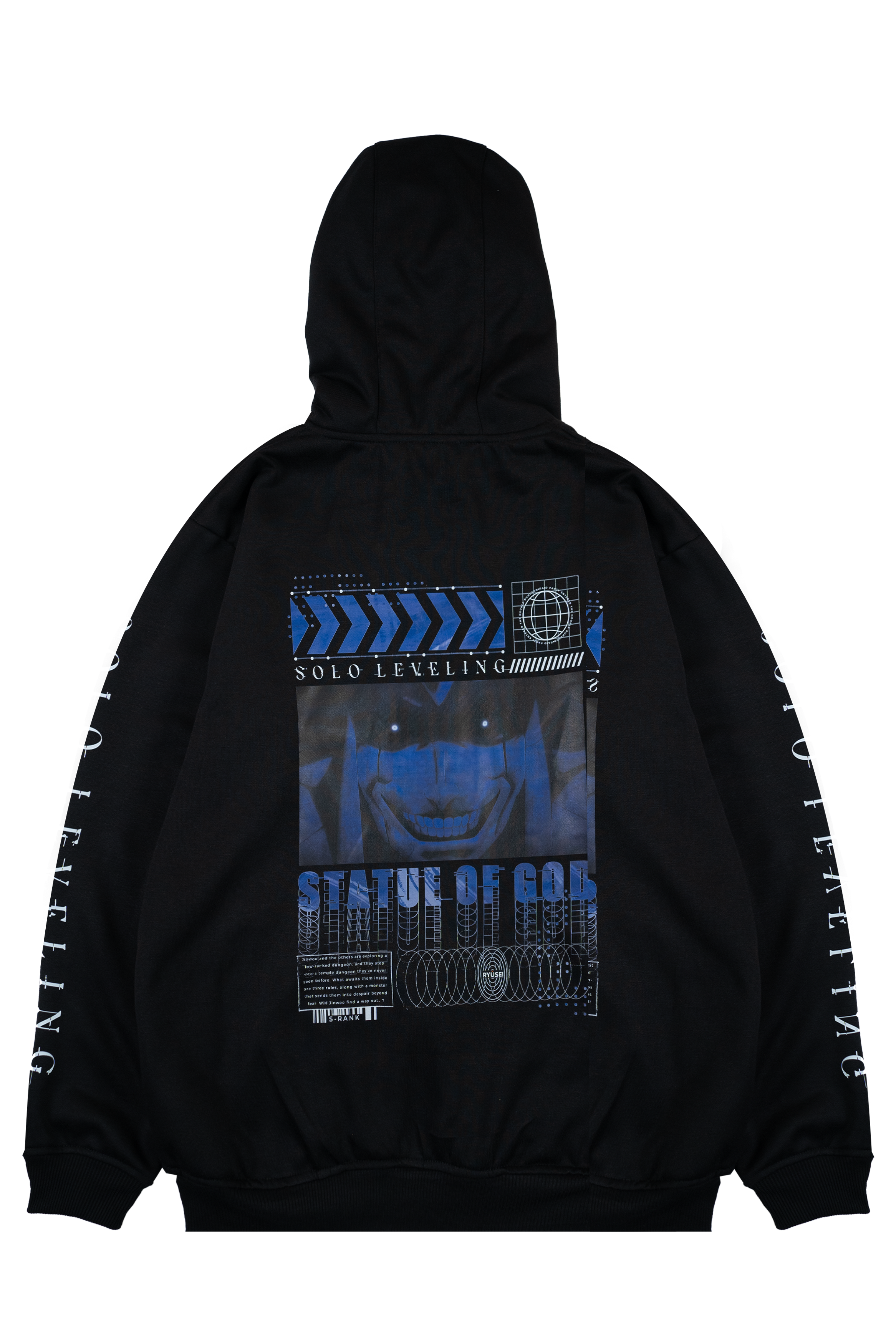 Ryusei x Solo Leveling | Hoodie Zipper Dungeon SOG Black