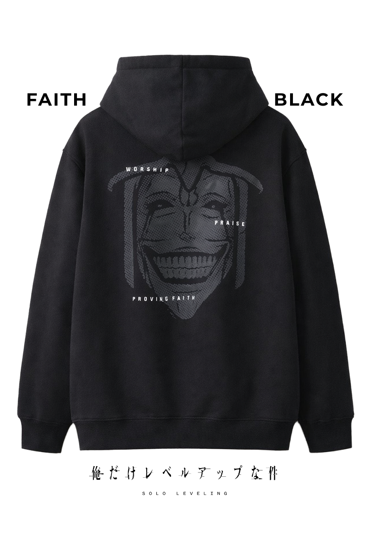 Ryusei x Solo Leveling | Hoodie Zipper Faith Black