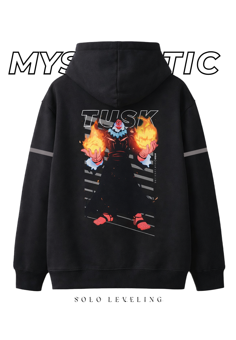 Ryusei x Solo Leveling | Hoodie Zipper Mystic Tusk Black