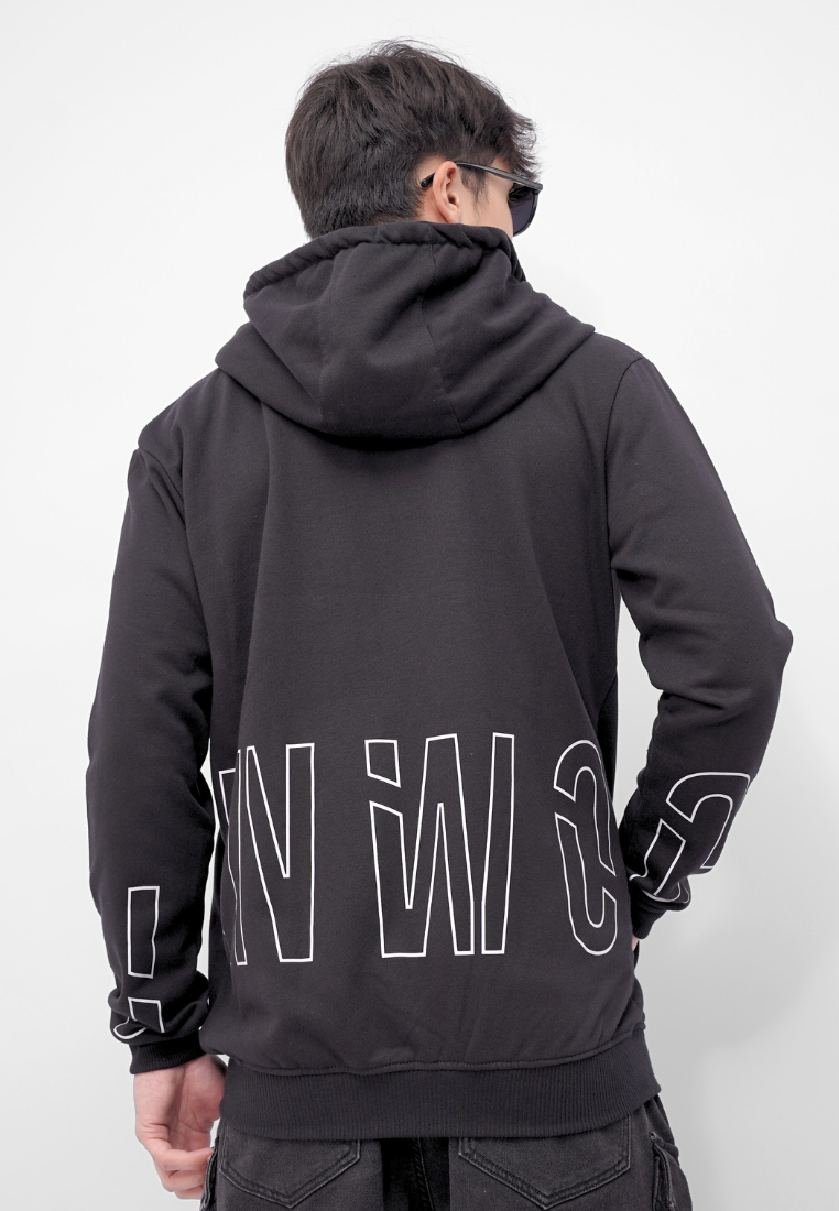 Ryusei x Solo Leveling | Hoodie Zipper Leveling Up Black